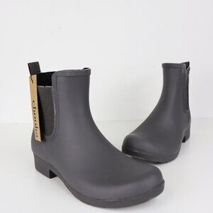 NWT‎ Chooka Eastlake Chelsea Rain Boot Ankle Bootie Waterproof Charcoal Grey 6
